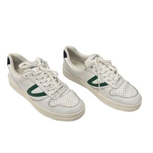 Tretorn Stadium Low Top Sneakers in White & Green